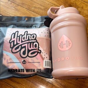 HydroJug Pink Water Bottle with Sleeve